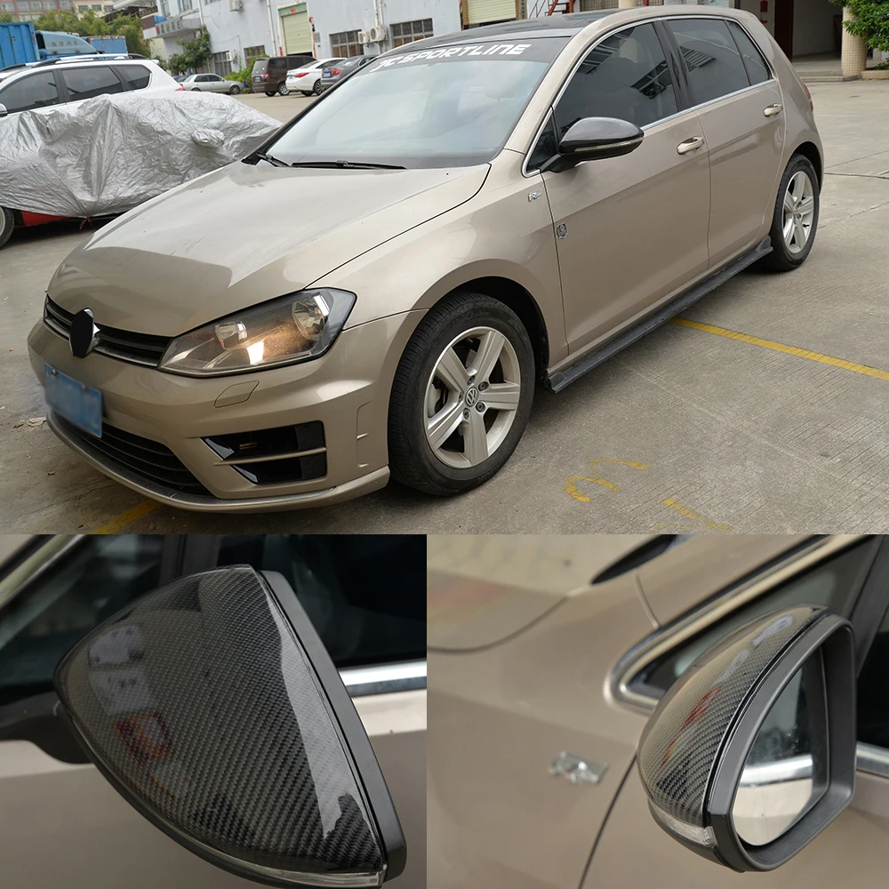 Зеркало заднего вида Обложка для Volkswagen VW Golf 7 MK7 VII Golf 7,5 Гольф MK7.5 GTI- сменный угольный электрод боковое зеркало Обложка