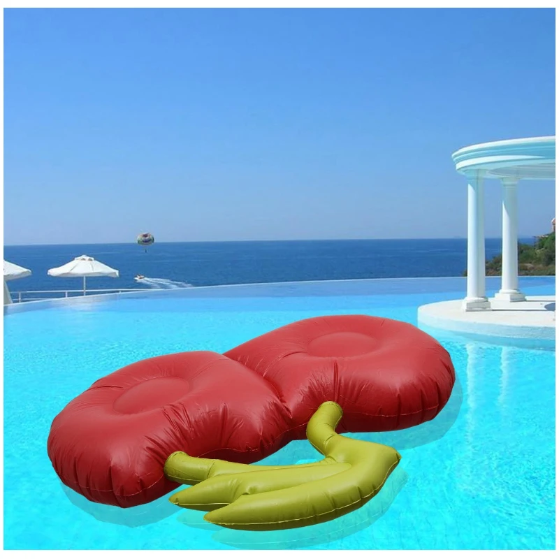 

180x180x20CM big Size Cherry Red Green Air Mattress Floating Adult Pool Party Toys Water Eco-friendly PVC