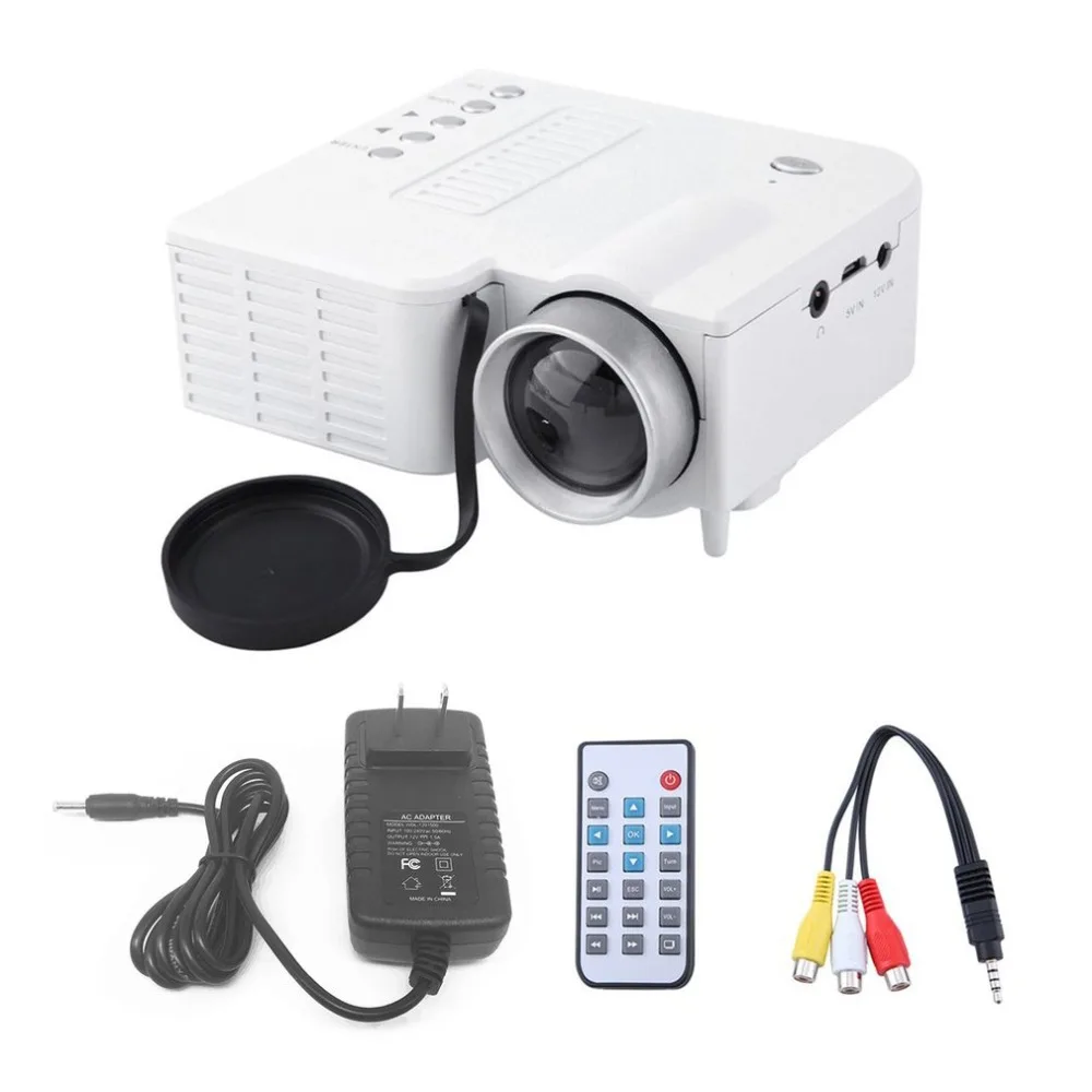 

UC28A Mini Portable LED Projector LCD 1080P HD Multimedia Home Cinema Theater USB TF HDMI AV LED Beamer Projector for Home Use