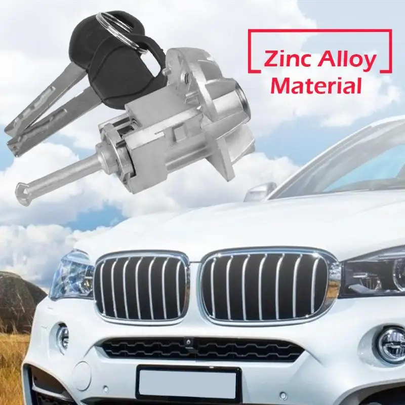 Zinc Alloy Door Lock Core Left Door Lock Core Left Driver Door Lock Zinc Alloy Cylinder Barrel Assembly Key for E46 3 Series