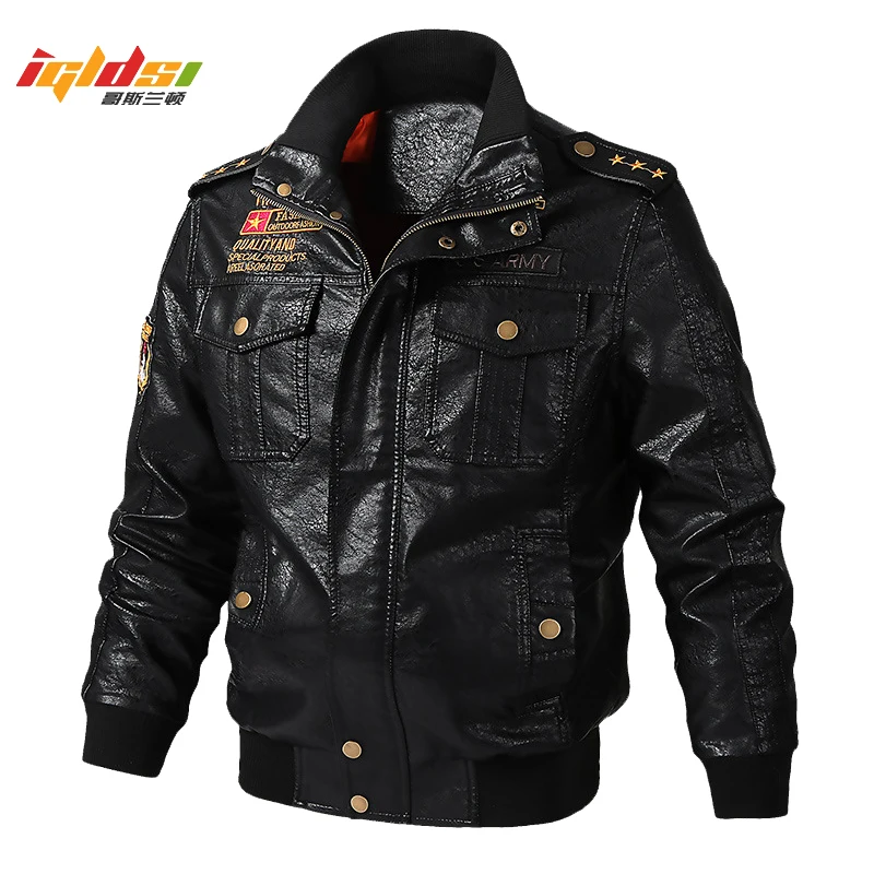 

Military Army Pilot Bomber Jacket and Coats Men Spring Autumn Windproof Outwear Faux Leather Tactical Jacket Plus Size 6XL
