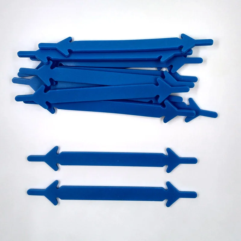 Suit 1-50 Sets Men Solid Dark Blue Arrow-shaped Creative Flexible Silicone Lazy Creative No Tie Shoelaces Elastic Silicone Laces
