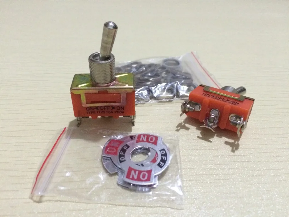 

5/10pcs 3 Pin ON-OFF-ON Toggle Switch 15A/250VAC Rocker Switch