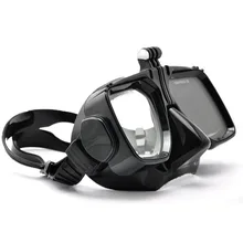 Máscara de mergulho com suporte fixador para câmeras de ação tipos: Go Pro Hero 1,2,3,3+,4, SJCAM SJ4000,5000,6000