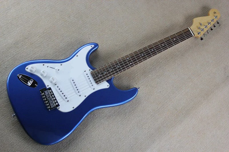 

Free Shipping Custom Shop Stratocaster green Electric Guitar With 3 Pickups Left Handed Guitar in stock @31