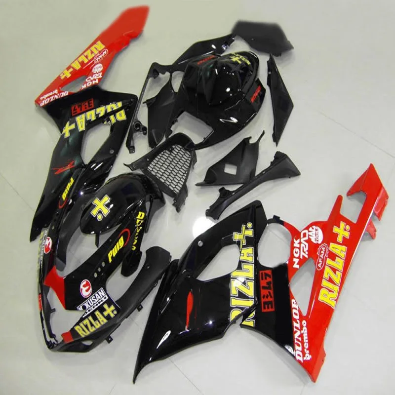 F Red gloss black Fairing kit for GSXR1000 2005 2006 GSX-R1000 K5 05 06 Injection mold Fairings set-DA | Автомобили и мотоциклы