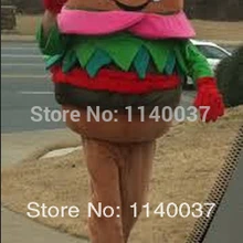 Маскот костюм-талисман гамбургер изготовленный на заказ Необычные платья для косплея мультяшный маскот карнавальный костюм праздничный костюм-1 шт