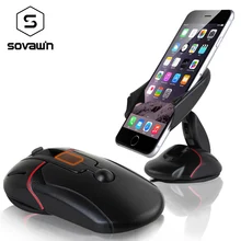 Sovawin AdjustableMouse Стиль 360 градусов Универсальный Автомобильный передвижной держатель подставки лобовое стекло зажимом для сотового телефона gps