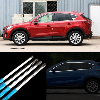 

10pcs Stainless Steel Door Window Frame Sill Molding Trim For Mazda CX-5