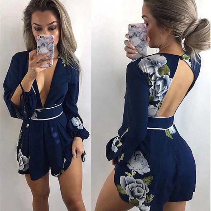 

dress 2019 Summer New Fashion Casual Beach Dress Fashion Sexy V-neck Halter Print Long Sleeve Dress vestidos C0928