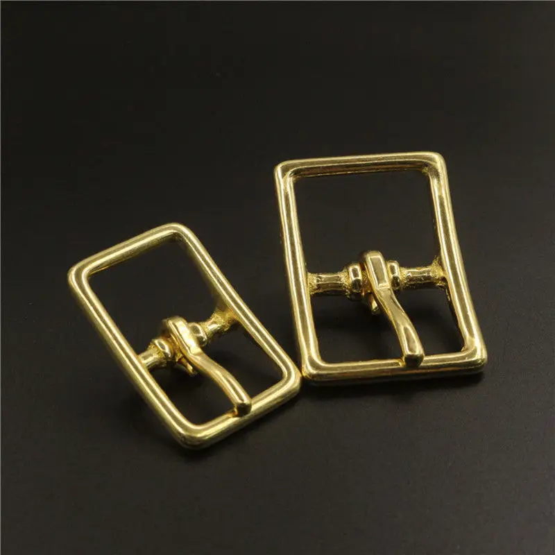 Solid Brass Single Pin Belt Buckle for Leather Craft and Strap Adjustment