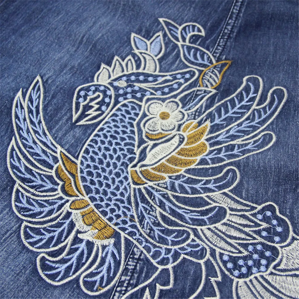 Vintage Summer Tank Dress 2019 Cotton Women Denim Dresses O-Neck Sleeveless Vintage Embroidery Swing Hem Sundress 82168  (20)