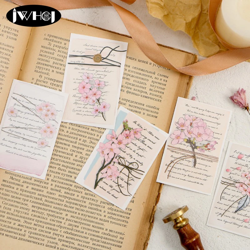 28pcspack beautiful flowers pink sakura letter mini lomo