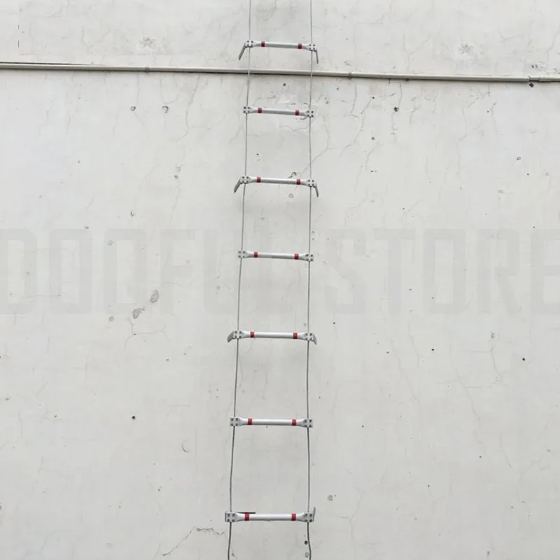 10 м пожарная Спасательная Лестница 33FT складная стальная проволочная канатная лестница из алюминиевого сплава для спасения при аварийной ситуации безопасности устройства для гололеда