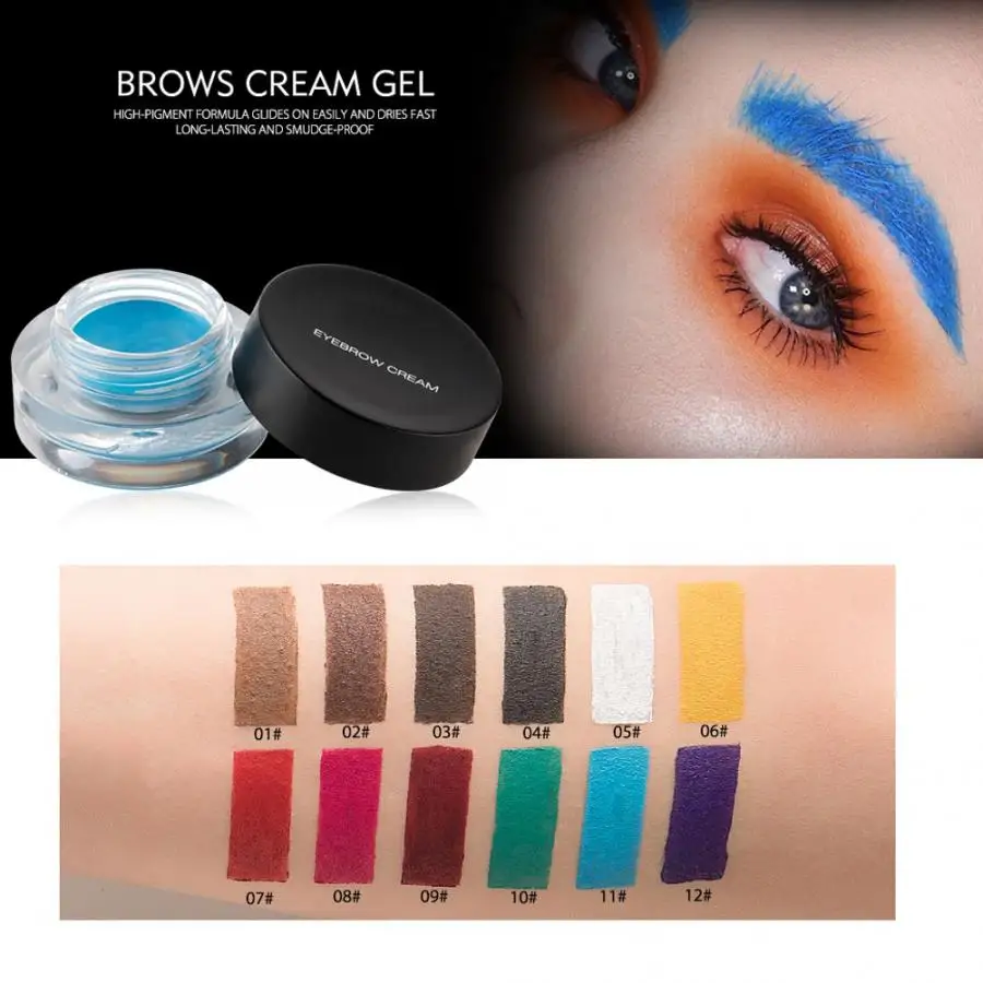 Водостойкий гель для бровей Eye Liner Cream для макияжа глаз Cosmetic с кистью для бровей Shades Makeup Tool