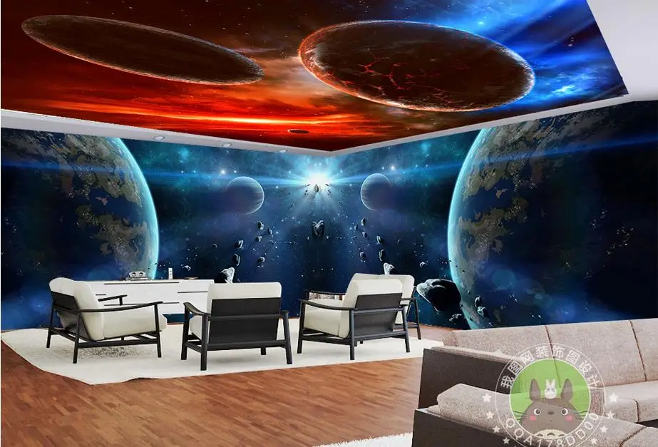 

custom 3d modern ceiling murals Fantasy sky 3d wallpaper for ceiling living room wallpaper large wall mura star sky ceiling