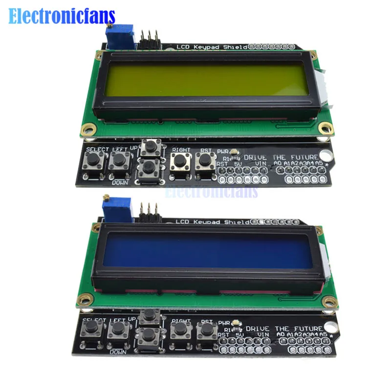 Защитный ЖК экран с клавиатурой 1602 для Arduino дисплей ATMEGA328 ATMEGA2560 Raspberry Pi UNO синий