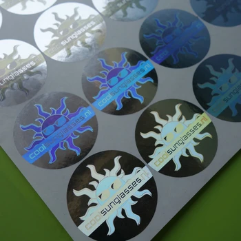 

custom 3D rainbow color changing hologram sticker label , Free design ! void if removed