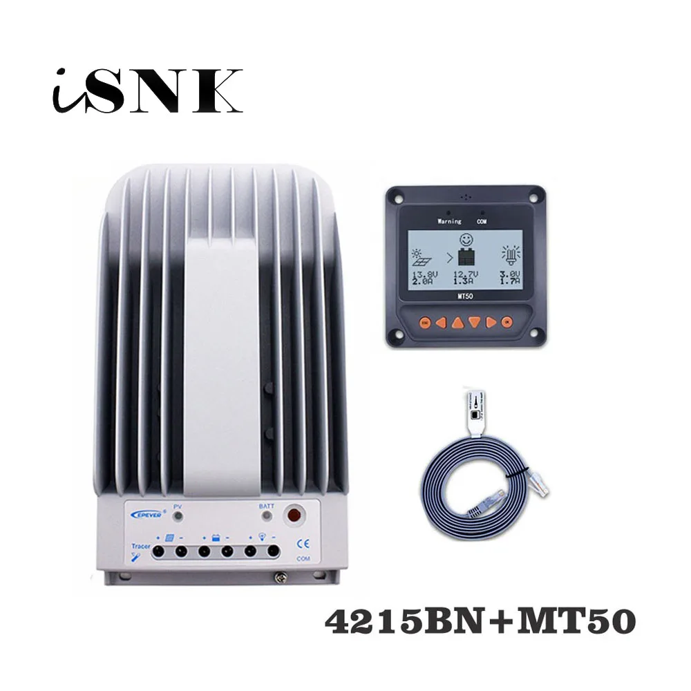 

Tracer4215BNN 40A MPPT Solar Charge Controller cell battery charger control 4215BN with MT50 Remote Meter LCD Display