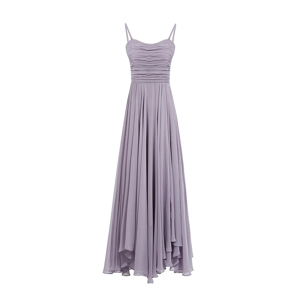 

Dressv lavender strapless ruched long evening dress sleeveless wedding party formal dress a line evening dresses
