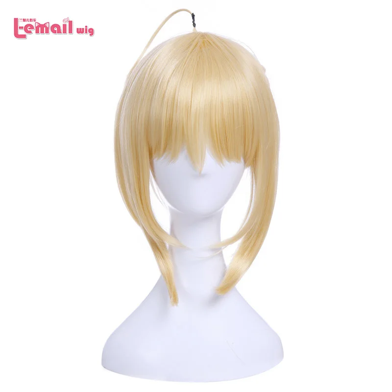 

L-email wig Brand New Game Cosplay Wigs Medium Golden Braiding Hair Heat Resistant Synthetic Hair Perucas Cosplay Wig