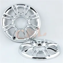 " хром 3D Круглый Задний Передний динамик Гриль Крышка подходит для Harley Touring Electra Glide