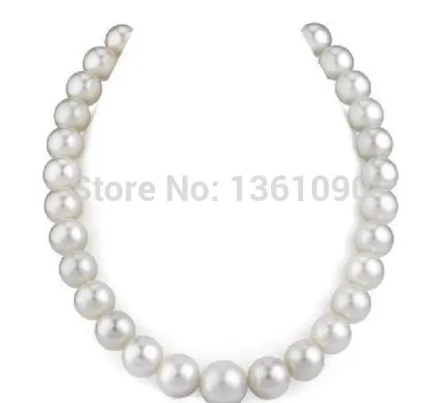 

FREE SHIPPING>>>@ NO03 10-11m south sea white perl necklace 18inch
