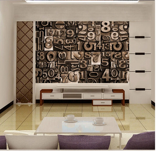 カスタム3d大壁画 3 Dキャラクターレトロステレオローズフラワー英字壁画 リビングルームのソファテレビの壁寝室の壁の紙 Wall Paper Bedroom Wall Paperlarge Mural Aliexpress