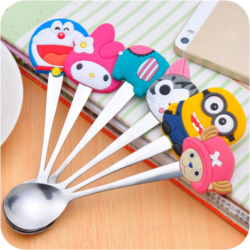 

Cartoon Feeding Utensils Baby Spoon Kid CutleryFlatware High Quality Kawaii Baby Toddler Spoon Flatware Feeding Utensils