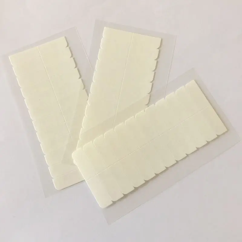 2019 New No SHINE white hair extension adhesive tape 10 sheets 0.8cm*4cm waterproof tape for hair extension