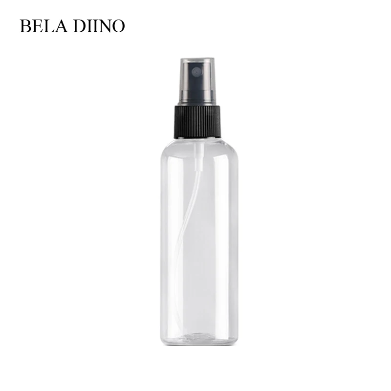 5 шт., тонкий туман, пластиковая ПЭТ бутылка-спрей 100 мл, косметические флаконы для путешествий, набор для макияжа, контейнер для жидкости, многоразовый распылитель духов - Цвет: Black Spray