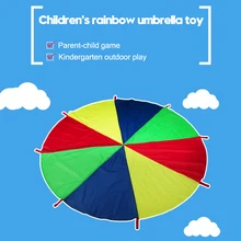 Kids Parachute Toy with Handles Play Parachute Tent Mat Cooperative Games Birthday Gift QJS Shop
