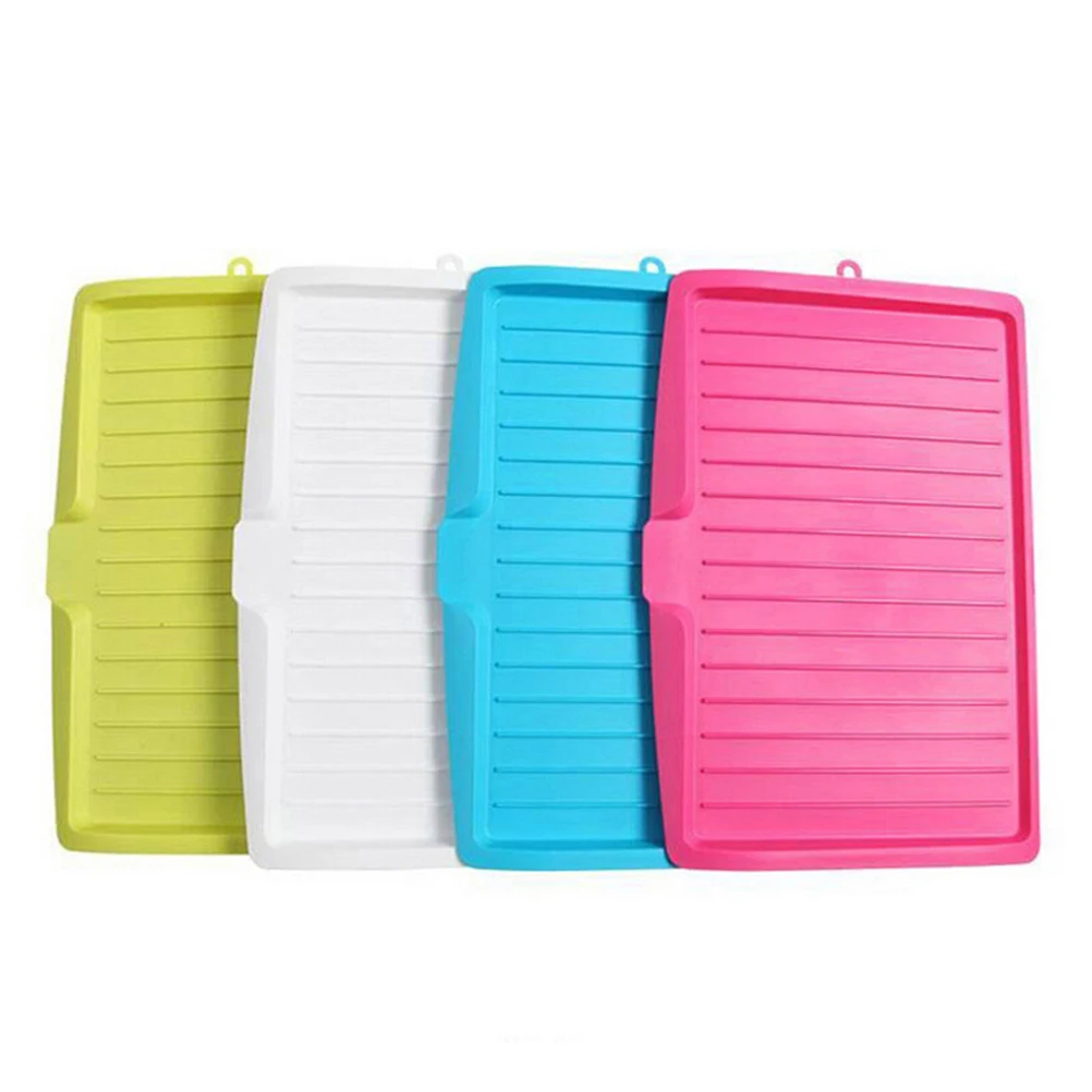 Collapsible Plastic Dish Drainer Drip Tray Plate Cutlery Holder Kitchen