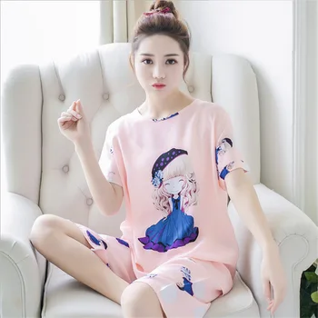 

Pajamas for Women Short Sleeve Pajamas Summer Women Summer Pajama Sets Pijama Sleepwear Pyjamas Plus Size Nightwear Set Pj Set