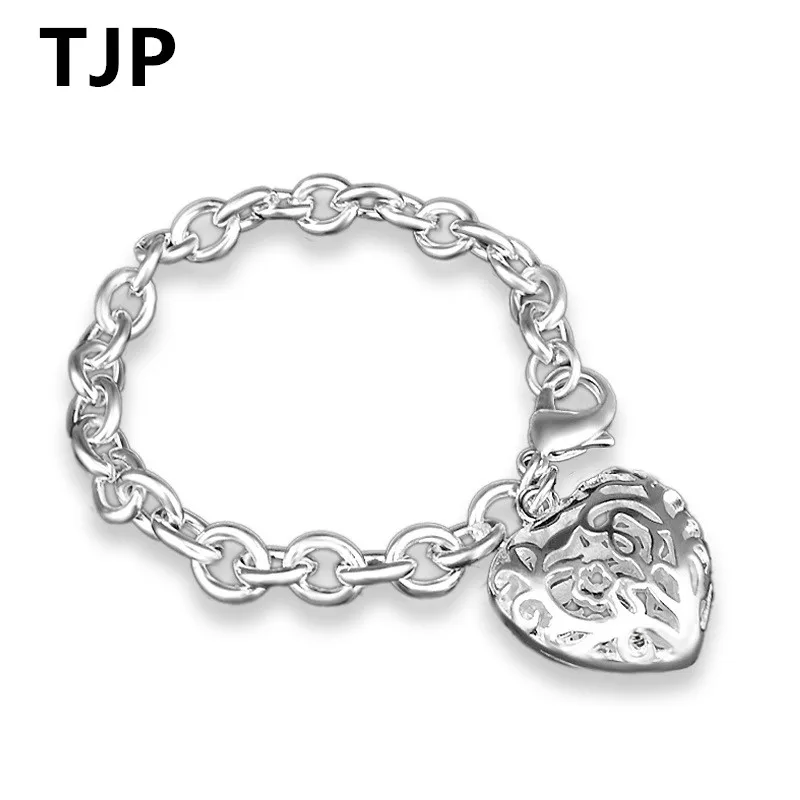 TJP новые модные браслеты из серебра 925 пробы для девушек женские вечерние