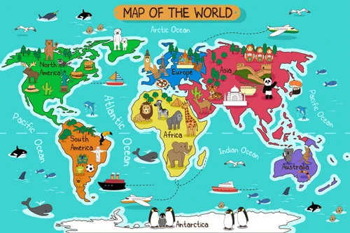 huayi the map of the world photography backdrop scenery custom photo