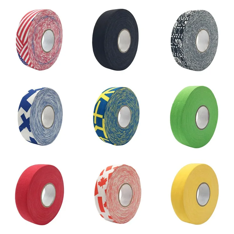 

2.5cm x 25m Cloth Hockey Tape Sport Safety Football Volleyball Basketball Knee Pads Hockey Stick Tape Elbow Golf Tape