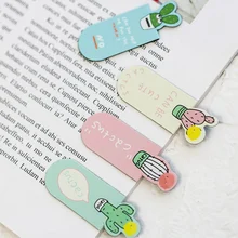 3 шт./упак. кактус Secret магнит закладки Бумага клип Школа канцелярских Эсколар Papelaria подарок канцелярские для студентов