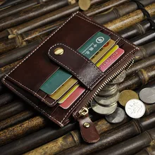 Европейская и американская мода мини сумка для монет deisnger первый слой восковой кожи кошельки для мужчин bolsa masculina