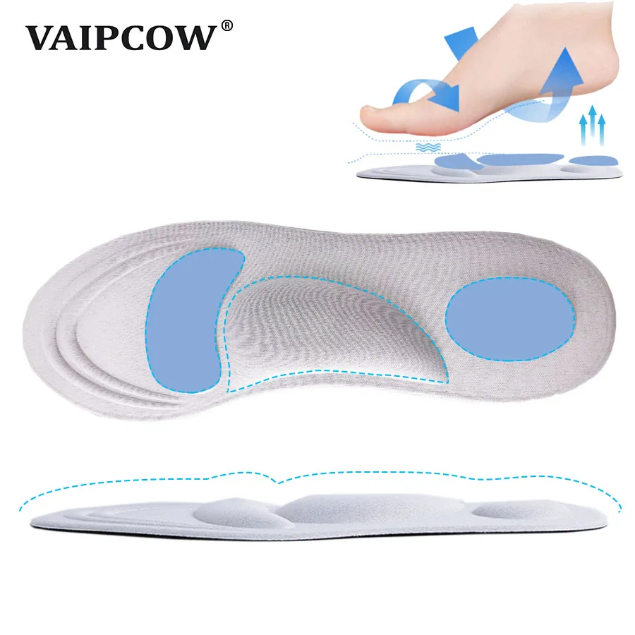 VAIPCOW 4D Memory Foam Orthotic Insole Arch Support Orthopedic Insoles For Shoes Flat Foot Feet Care Sole Shoe Orthopedic Pads