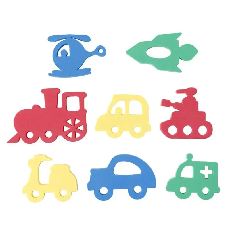 1 Набор, Детские буквы, головоломка для ванны, Мягкая EVA, Детские пазлы для ванны, плавающая игрушка для детей, Ранние развивающие игрушки, Классические игрушки - Цвет: Car