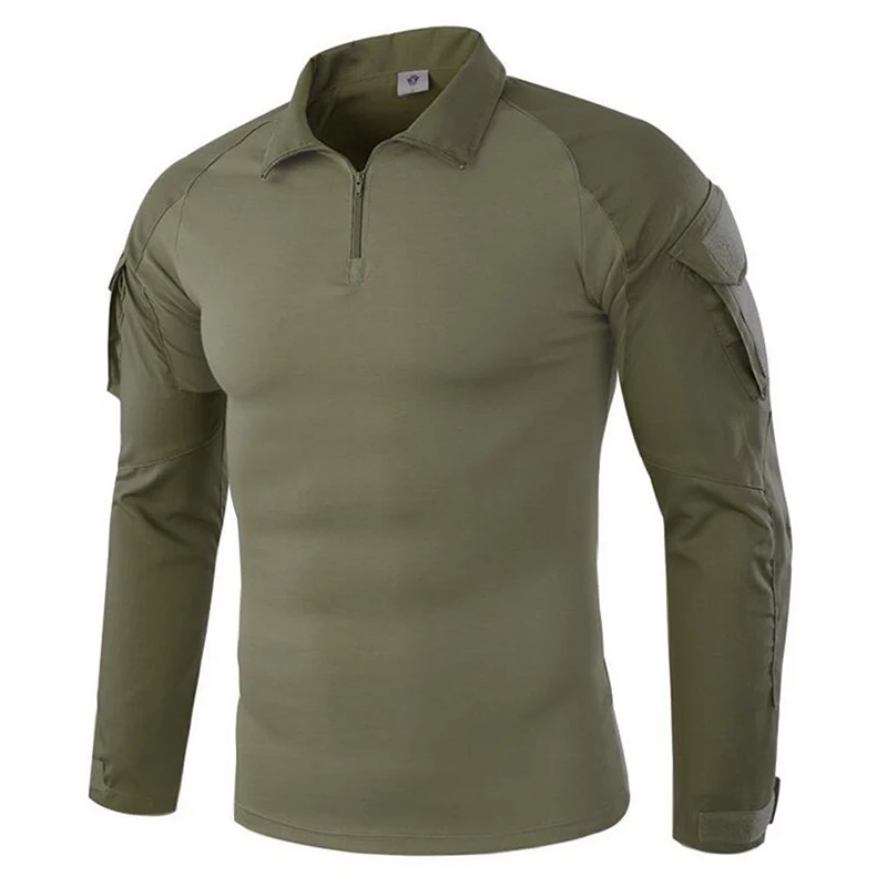 Мужские тактические футболки ZXQYH с длинным рукавом для боевой подготовки, дышащие футболки для кемпинга в армейском стиле, Военная Тактическая форма, топы, футболки