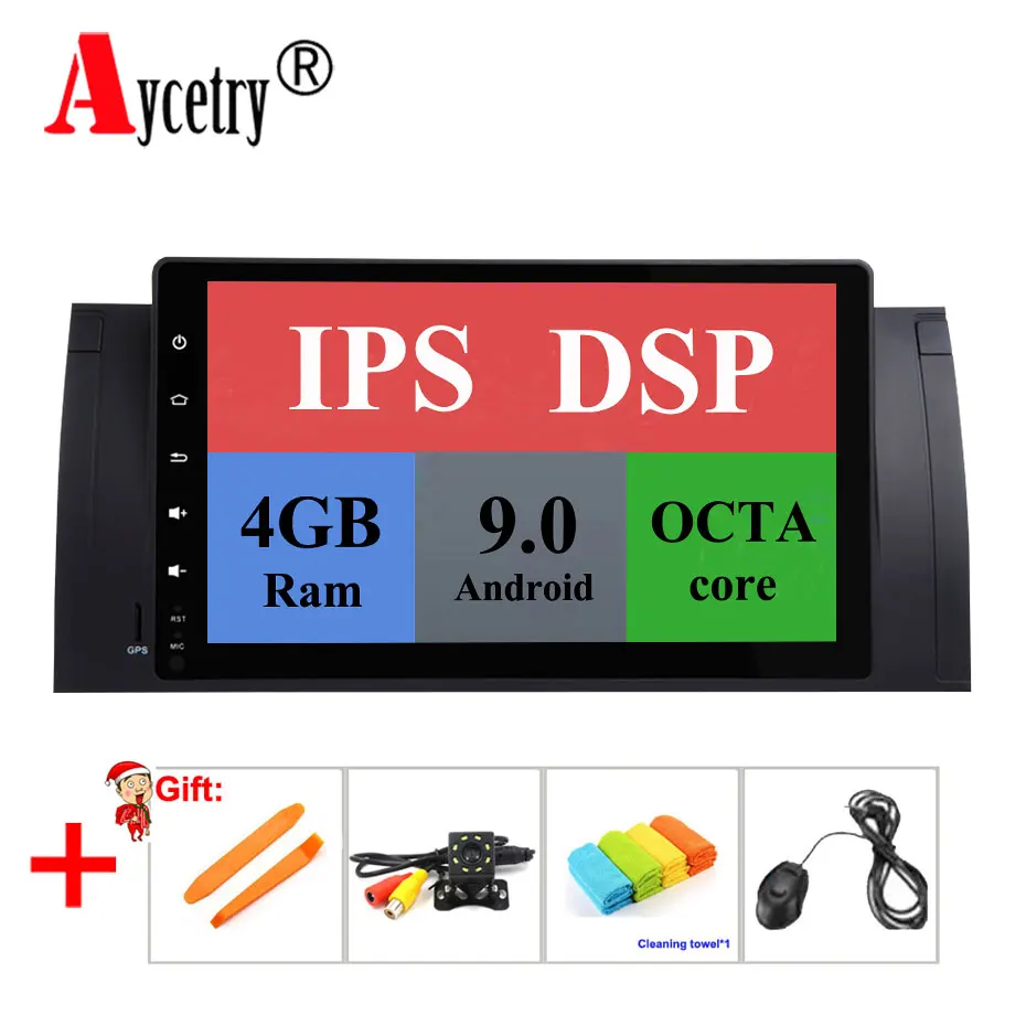 

DSP IPS 9'' OCTA 8 Core 4G RAM Android 9 car multimedia player dvd GPS Navigation for BMW E39 E53 X5 M5 CAR radio stereo fm obd2