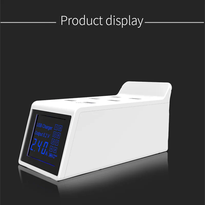 40W Quick Charge 3.0 Smart USB Charger Adapter Led Display Fast Charging Power Socket HUB (15)