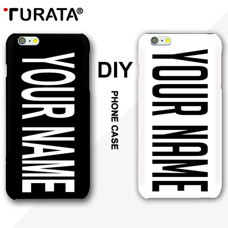 TURATA DIY пользовательское имя Coque чехол Чехол для iPhone 5 5S SE 7 8 6 6S Plus samsung Galaxy S5 S7 S6 Edge