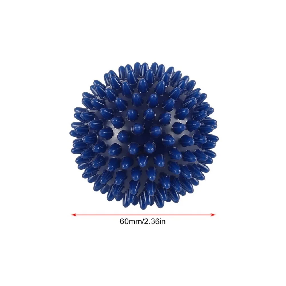 6 см ПВХ высокой плотности колючий Массажный мяч боль в ногах подошвенный фасциит Reliever лечение Ежик мяч акупрессурный массажер мяч