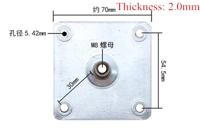 4 шт. мебель угловые ножки крепления пластины 7X7 см Монтажный кронштейн для эксцентричного колеса стол диван ноги поддержка оборудования - Цвет: 6