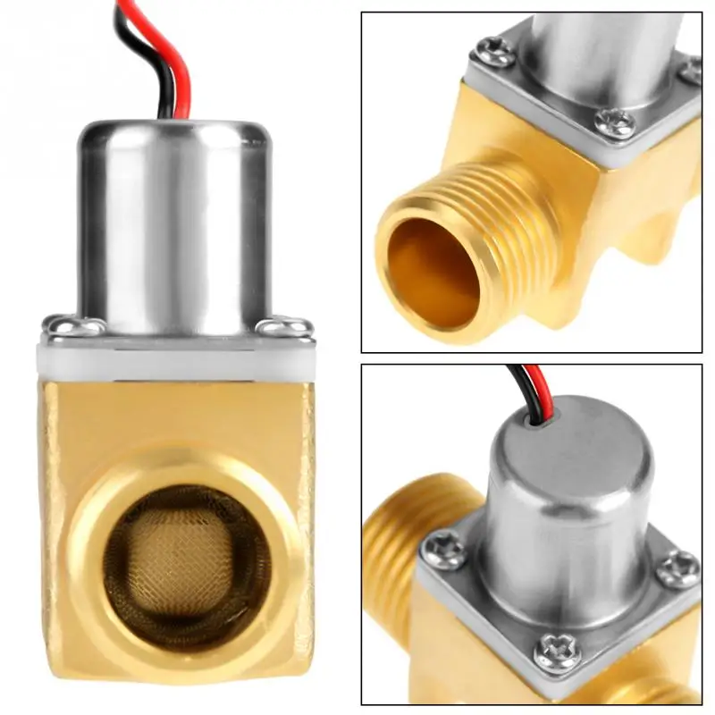 DC4.5V 1/" поток воды импульсный электромагнитный клапан латунный электромагнитный клапан
