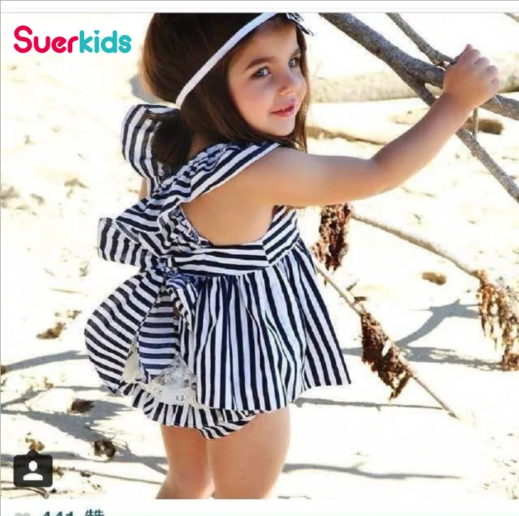 Suer Infant Baby Girls Cute Tops+ Comfortable Briefs Outfits Set Sunsuit Clothes | Мать и ребенок