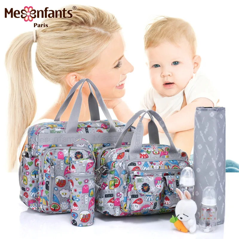 Сумка для детских подгузников с принтом 5 шт./компл.|multifunction diaper bag|nappy bagsdiaper bag |